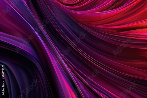 red fluid, silk background - 3D Render. Beautiful simple AI generated image