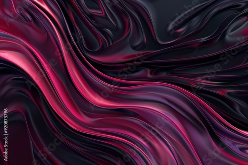 red fluid, silk background - 3D Render. Beautiful simple AI generated image