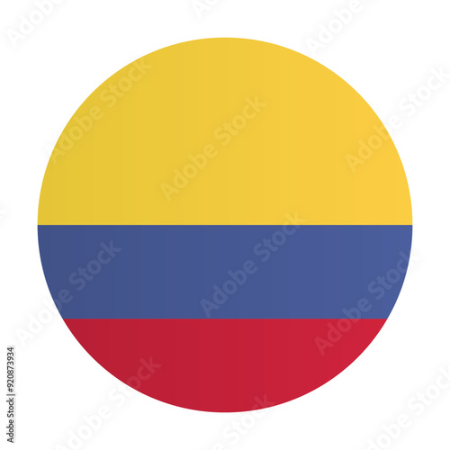 Columbia national flag badge. Sign, emblem country identity