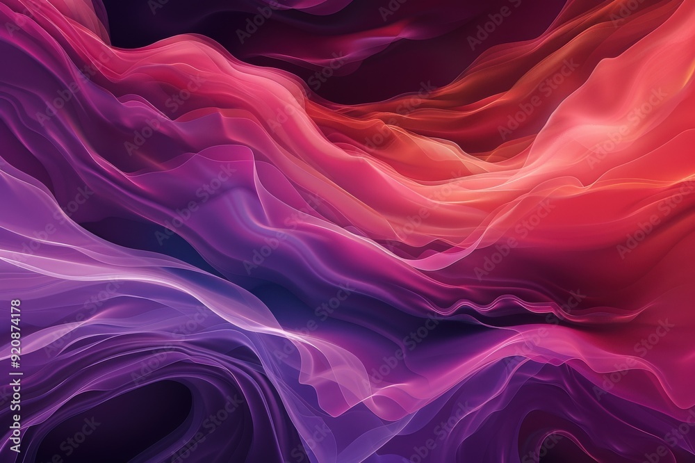 Obraz premium red fluid, silk background - 3D Render. Beautiful simple AI generated image