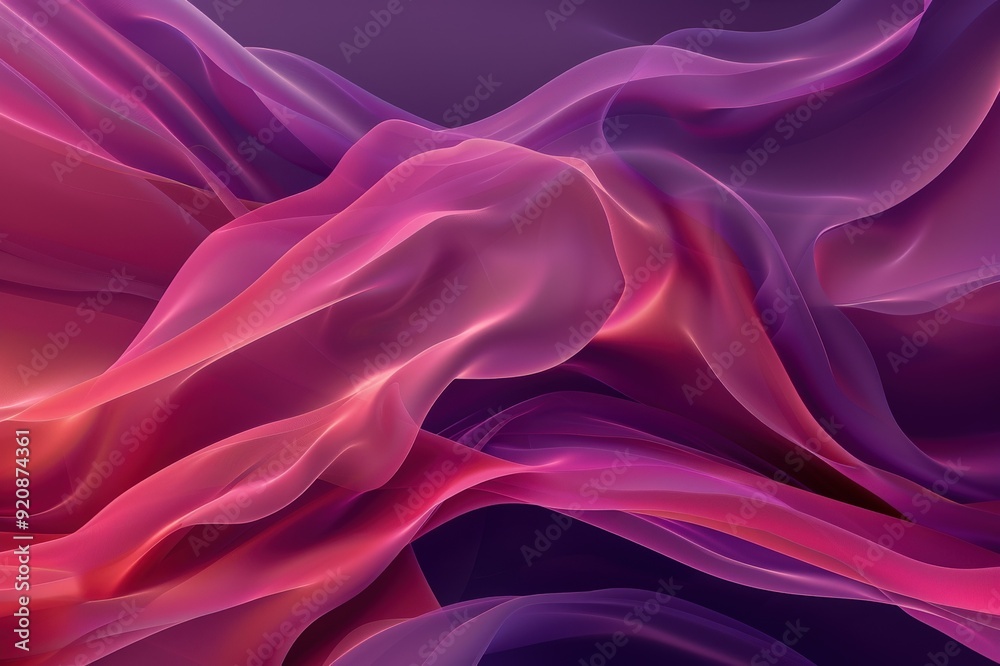 Fototapeta premium red fluid, silk background - 3D Render. Beautiful simple AI generated image