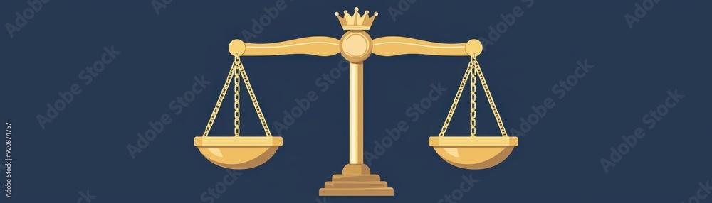 A classic representation of justice with a golden scale, symbolizing balance and fairness in legal matters. A classic representation of justice with a golden scale, symbolizing balance and fairness in legal matters.