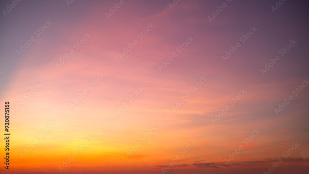 Beautiful , luxury soft gradient orange gold clouds and sunlight on the blue sky perfect for the background, take in everning,Twilight, Large size, high definition landscape photo Beautiful , luxury soft gradient orange gold clouds and sunlight on the blue sky perfect for the background, take in everning,Twilight, Large size, high definition landscape photo