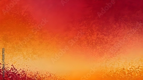 Soft Abstract Background with Autumn Hues of Pumpkin Orange, Cranberry Red, and Amber