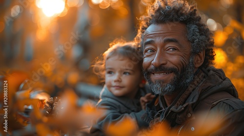 Father and Daughter in Autumn