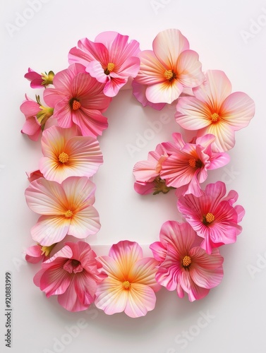 Wallpaper Mural Blooming Birthday Card. Vibrant Number Ten with Pink Flowers on White Background Torontodigital.ca