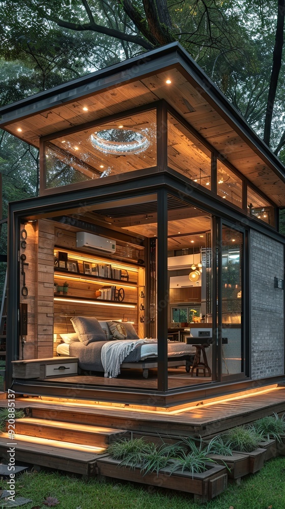 Luxurious tiny home with smart technology. Luxurious tiny home with smart technology.