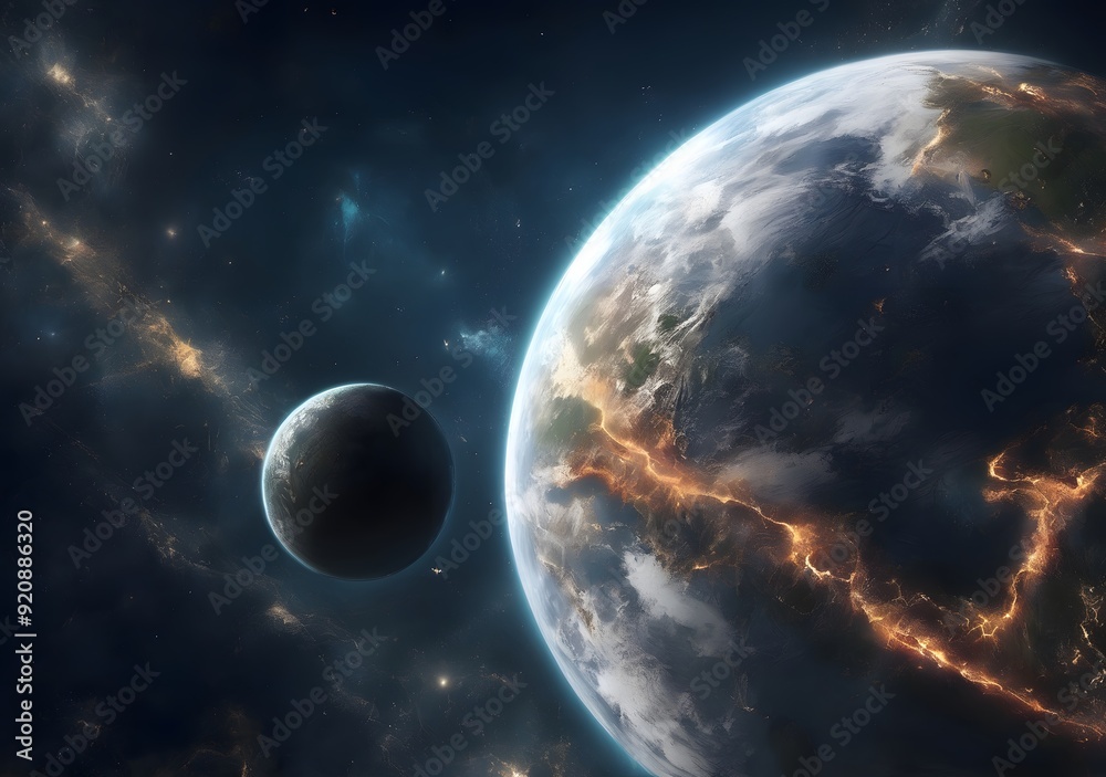 Earth planet. High quality digital space Earth planet. High quality digital space
