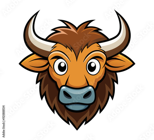 buffalo head vector illustration