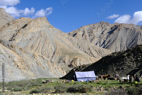 camp de base en alpinisme en himalaya