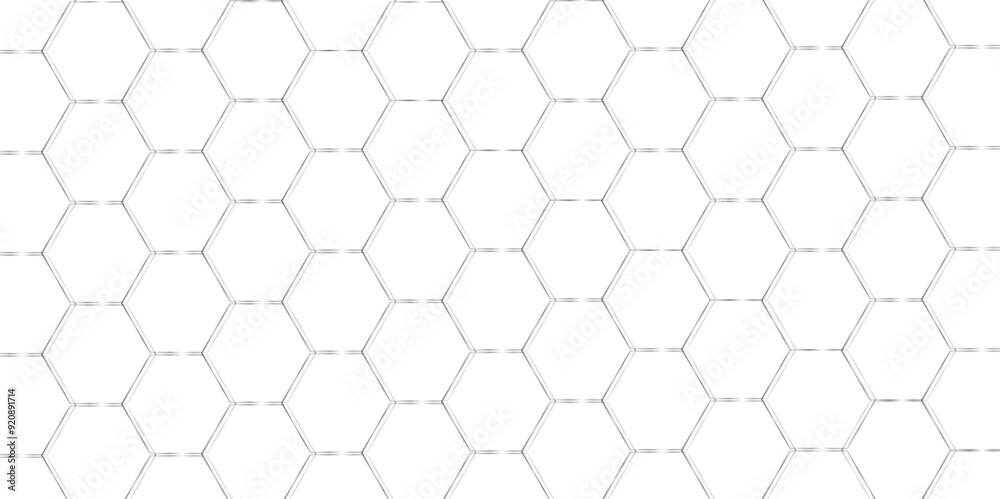 Naklejka premium Abstract square digital grid pattern background with hexagons. modern hexagon polygonal technology vector. seamless bright white abstract honeycomb background. 