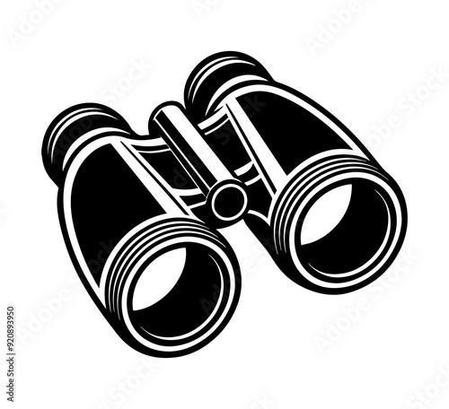 binoculars silhouette vector illustration