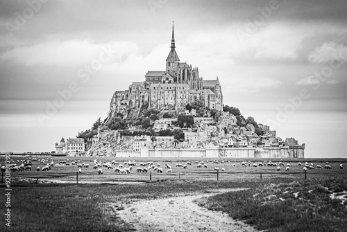 Le Mont-Saint-Michel Abbey in Normandy, France