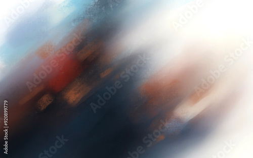 strokes of blue and red digital art for card decoration illustration