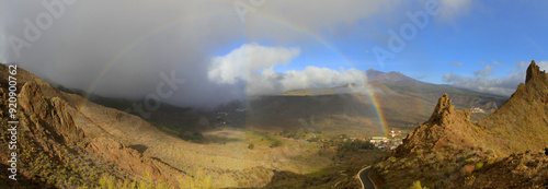 Santiago del Teide, Tal auf der Kanaren Insel Teneriffa, Spanien, Europa, Panorama 
 
 photo