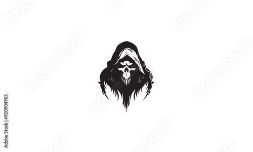 Reaper black logo white background