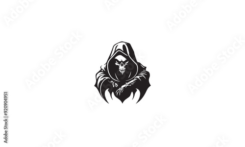 Reaper black logo white background