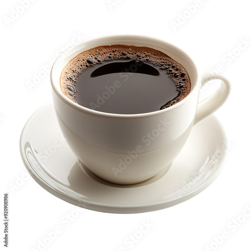 Hot Americano coffee in a cup png