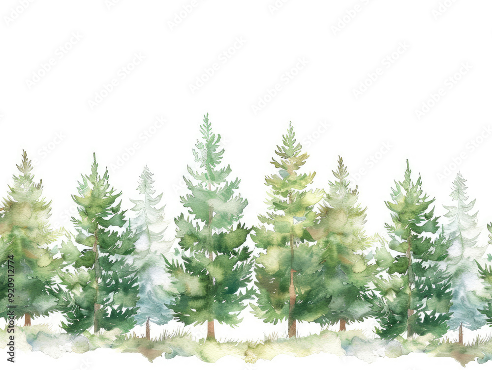 Obraz premium Developing Midjourney Prompts for Capturing Forest Elements in Watercolor
