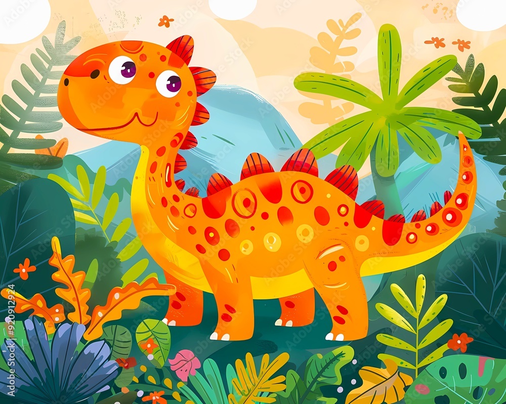 Cute_dinosaur_illustration_playful_and_fun_bright_colors Cute_dinosaur_illustration_playful_and_fun_bright_colors