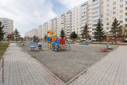 children's playground on the territory of an apartment building