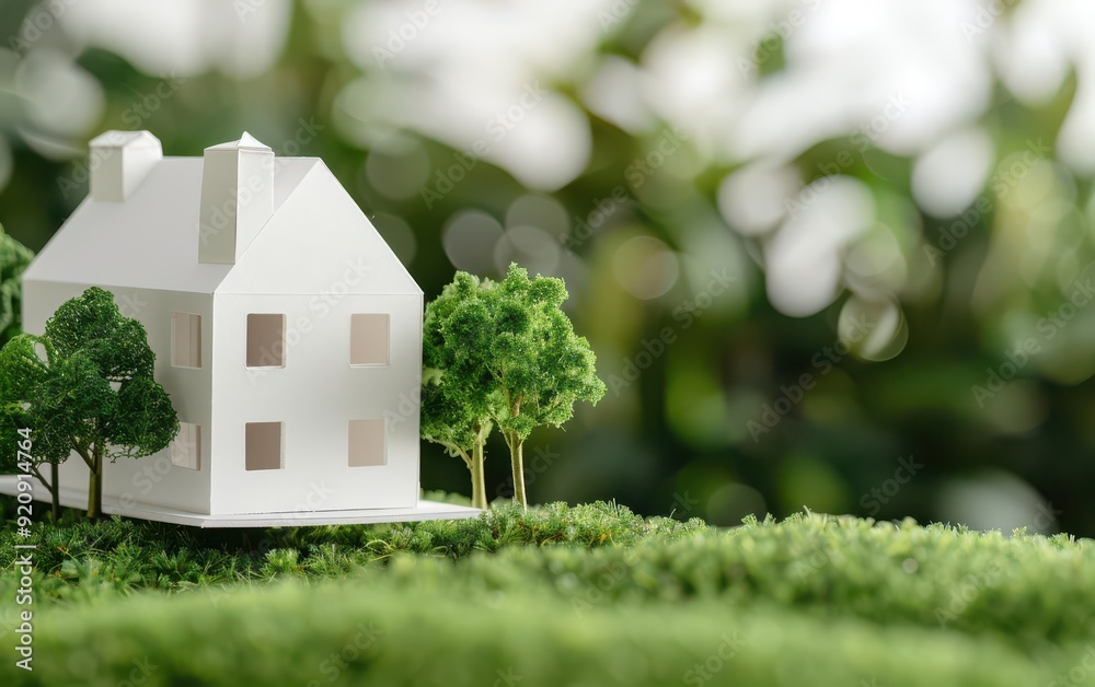Sustainable urban housing with green tech, representing ecofriendly living Sustainable urban housing with green tech, representing ecofriendly living