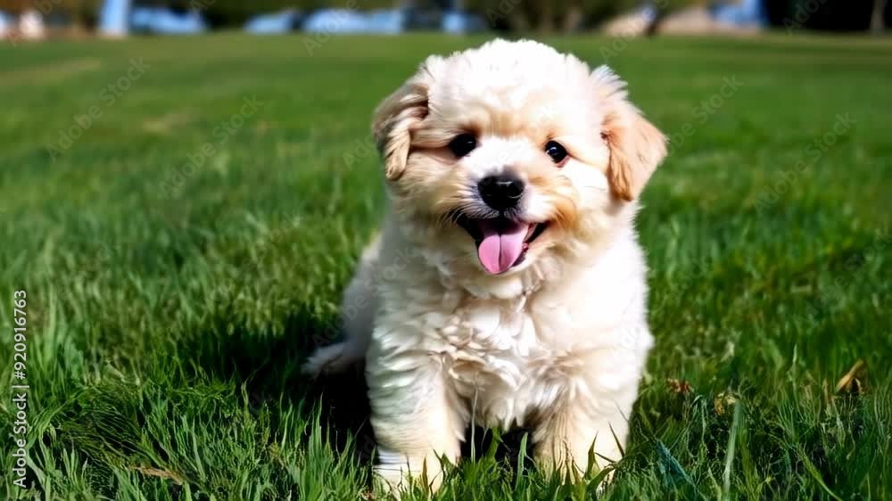 A playful puppy enjoys sunlight on a grassy field, embodying joy and companionship with vibrant colors and a lively atmosphere. A playful puppy enjoys sunlight on a grassy field, embodying joy and companionship with vibrant colors and a lively atmosphere.
