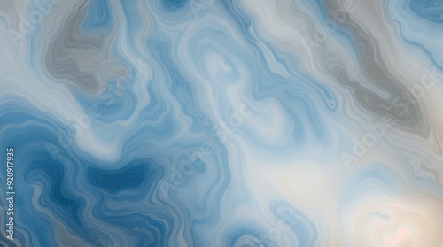 Blue and white swirling designs reminiscent of marbled ink or flowing water 