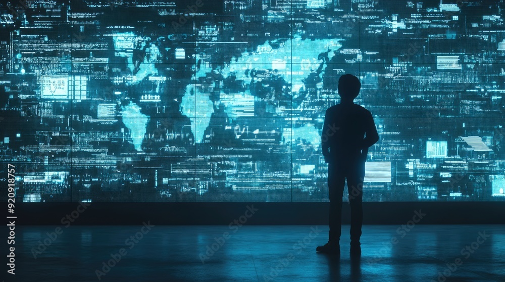 A futuristic cybersecurity workspace A futuristic cybersecurity workspace