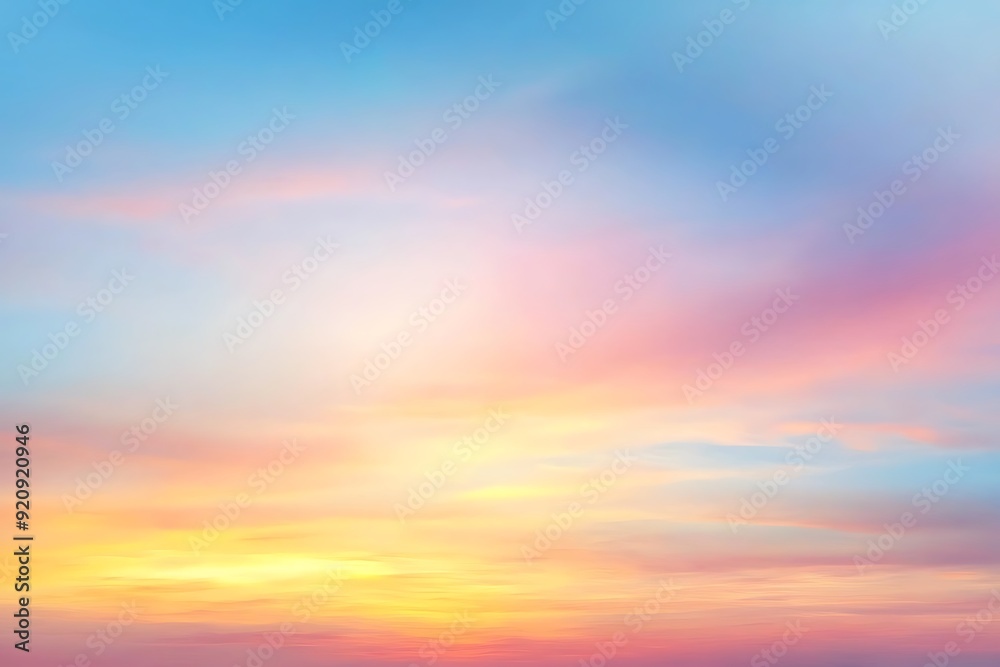 Soft, colorful clouds in the sky at sunset. Soft, colorful clouds in the sky at sunset.