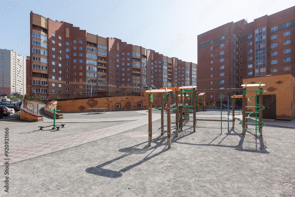 Fototapeta premium children's playground on the territory of an apartment building