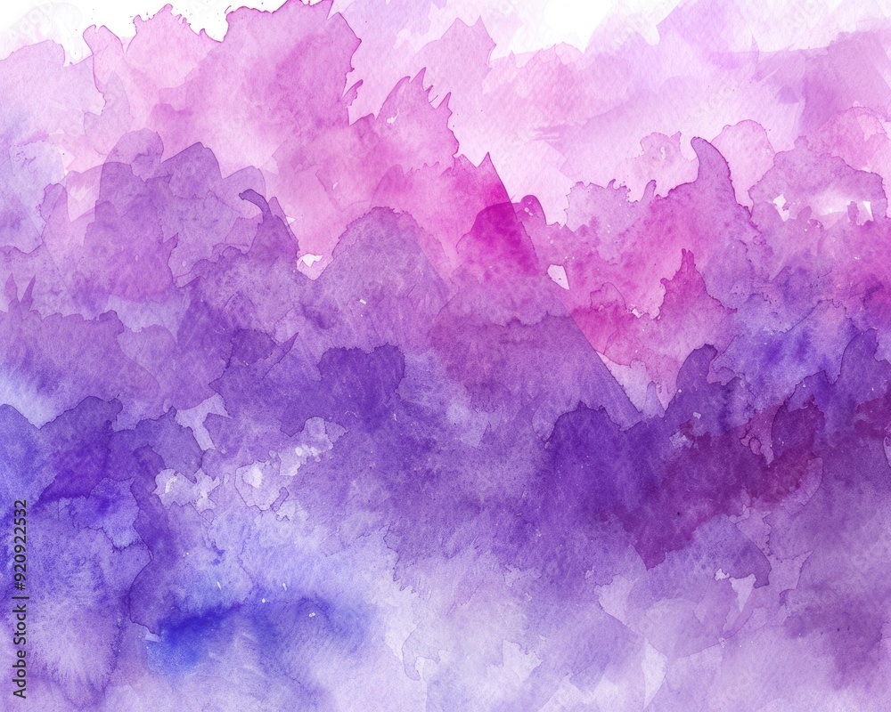 Pastel Watercolor Splash. Abstract Lilac and Pink Art Design with Vintage Texture