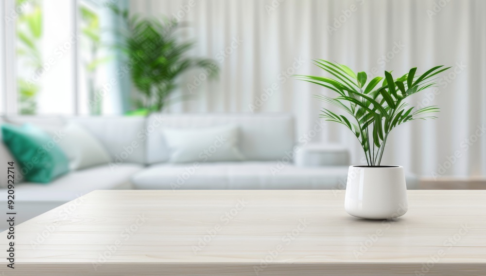 table top with blurred living room interior background, banner mockup for product display montage table top with blurred living room interior background, banner mockup for product display montage