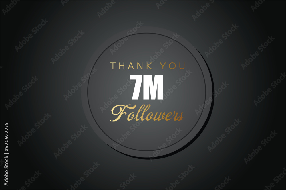7000000 OR 7m followers celebration. Thank you 7000000 followers congratulation template banner. banner for social 7m friends and followers. celebrate subscribers and followers.
