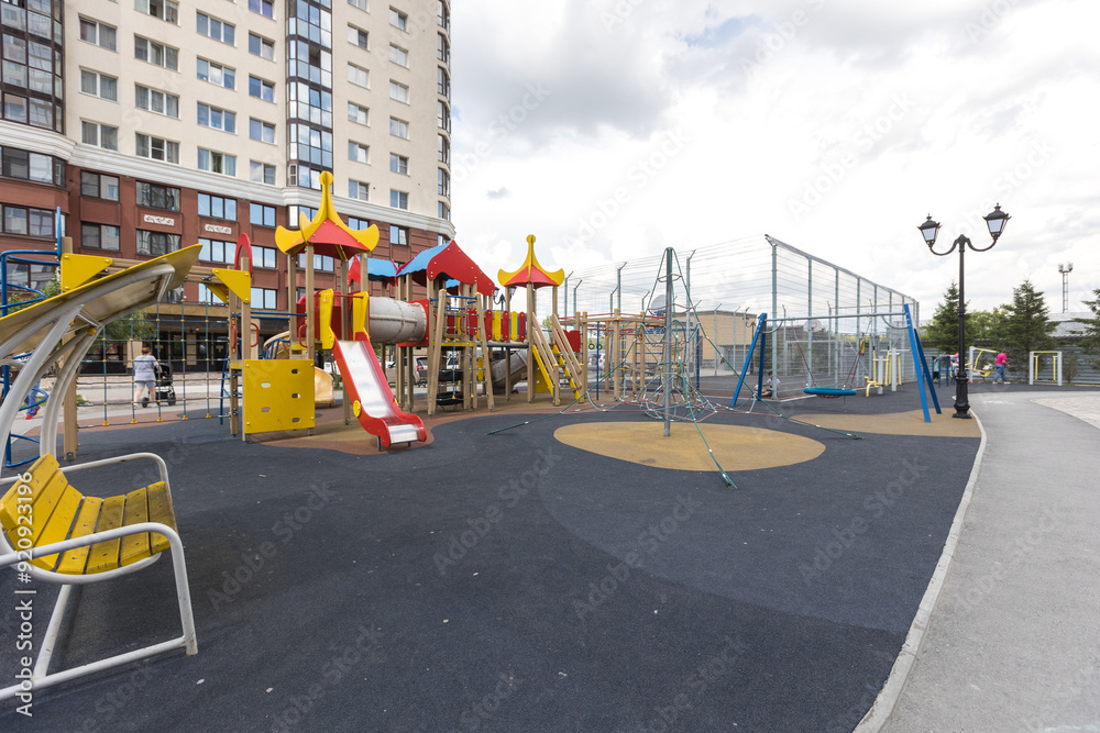 children's playground on the territory of an apartment building children's playground on the territory of an apartment building