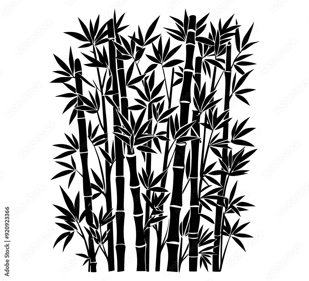 bamboo silhouette vector illustration bamboo silhouette vector illustration
