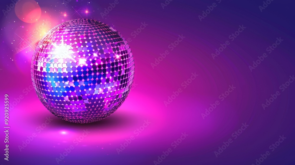 Vibrant Disco Banner Featuring a Shiny Mirrorball, Perfect for Party Invitations and Dance Club Celebrations with Stylish Fashion Elements Vibrant Disco Banner Featuring a Shiny Mirrorball, Perfect for Party Invitations and Dance Club Celebrations with Stylish Fashion Elements