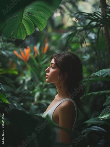 Young Woman in Jungle