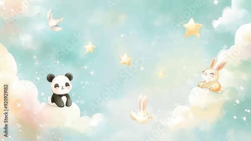 A delightful cute wallpaper featuring adorable animals