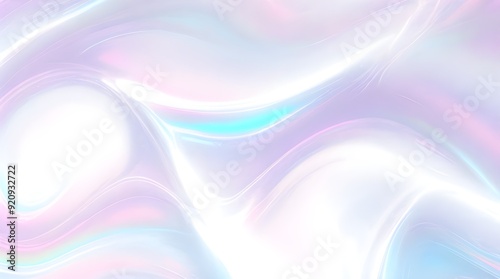 Holographic background seamless trendy iridescent light foil texture. Soft holographic pastel unicorn marble background pattern. Modern pearlescent blurry abstract swirl illustration. 