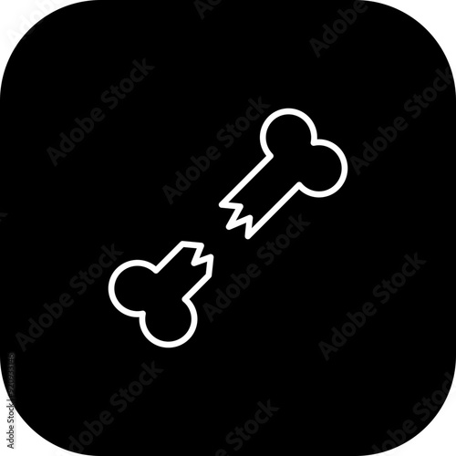 Broken Bone Icon Design