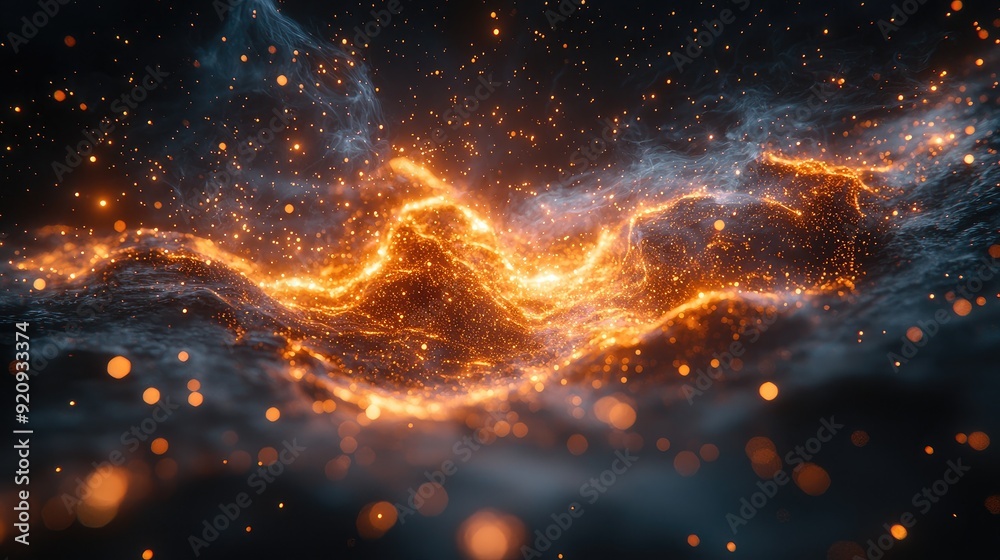 A chaotic and mesmerizing dance of particles colliding and releasing energy resembling an intricate kaleidoscope. A chaotic and mesmerizing dance of particles colliding and releasing energy resembling an intricate kaleidoscope.