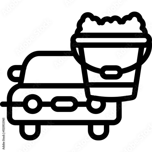 Car and a bucket Icon