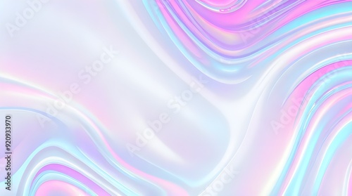 Holographic background seamless trendy iridescent light foil texture. Soft holographic pastel unicorn marble background pattern. Modern pearlescent blurry abstract swirl illustration.	