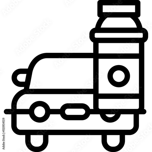 Car with a wax applicator Icon