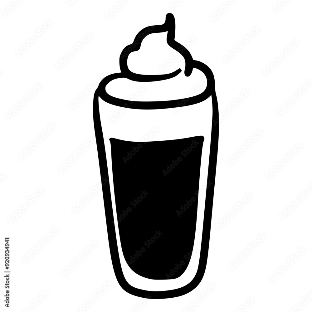 black and white hand drawn minimalist line art black and white coffee cup with whipped cream black and white hand drawn minimalist line art black and white coffee cup with whipped cream