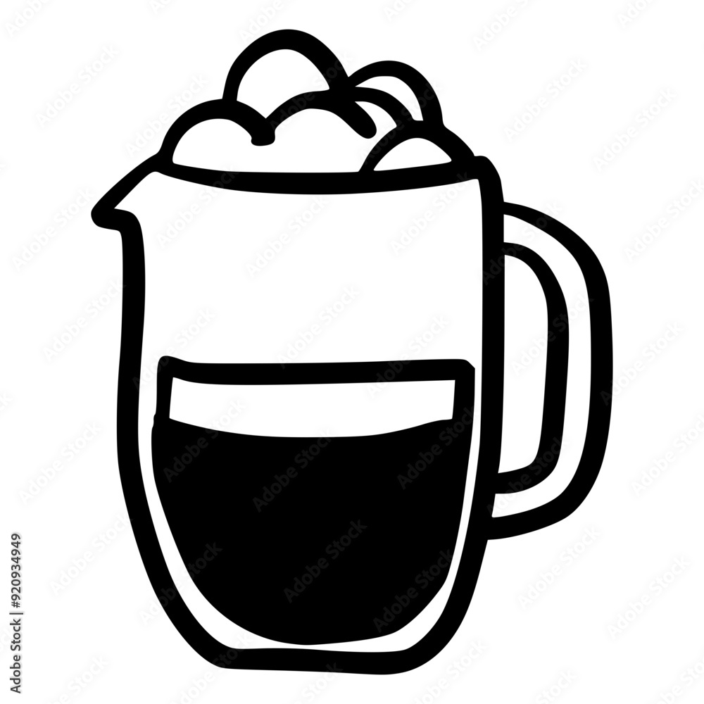 black and white hand drawn minimalist line art black and white coffee cup with whipped cream black and white hand drawn minimalist line art black and white coffee cup with whipped cream