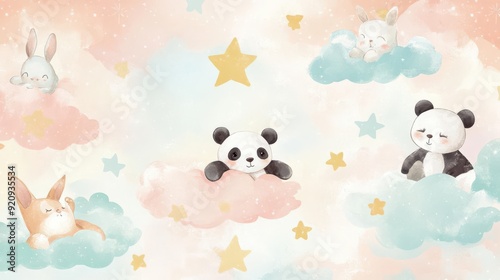 A delightful cute wallpaper featuring adorable animals