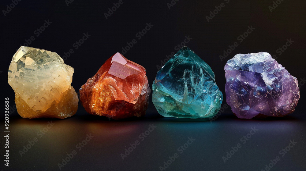 spiritual gemstones isolated on black background spiritual gemstones isolated on black background