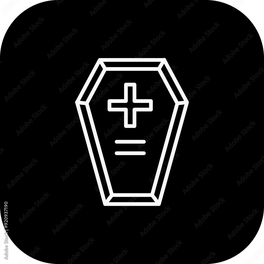 Obraz premium Coffin Icon Design